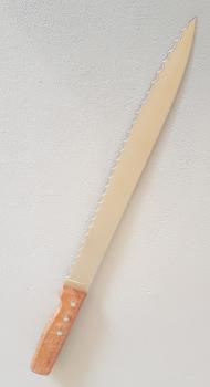Entdeckelungsmesser aus Edelstahl (Rechtshänder) mit Sägezähnen